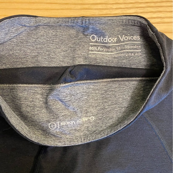 EUC OUTDOOR VOICES THREE-TONE LEGGINGS - gray/black - size SMALL - Picture 3 of 5